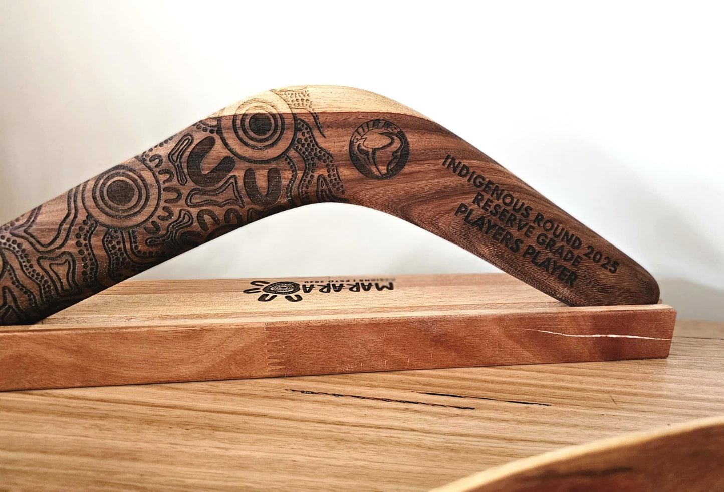 Boomerang Trophy In Stand
