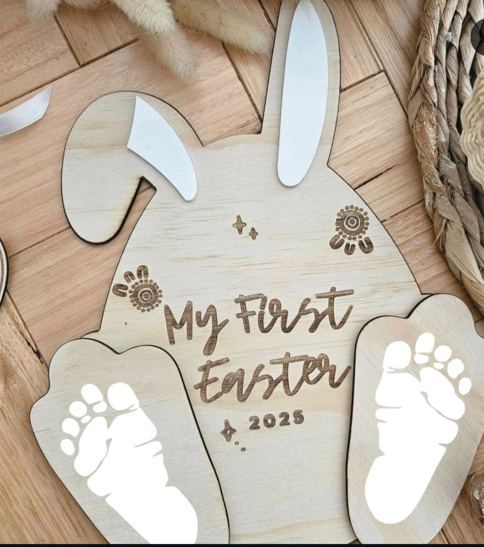 My First Easter| Add Your Bubs Footprints