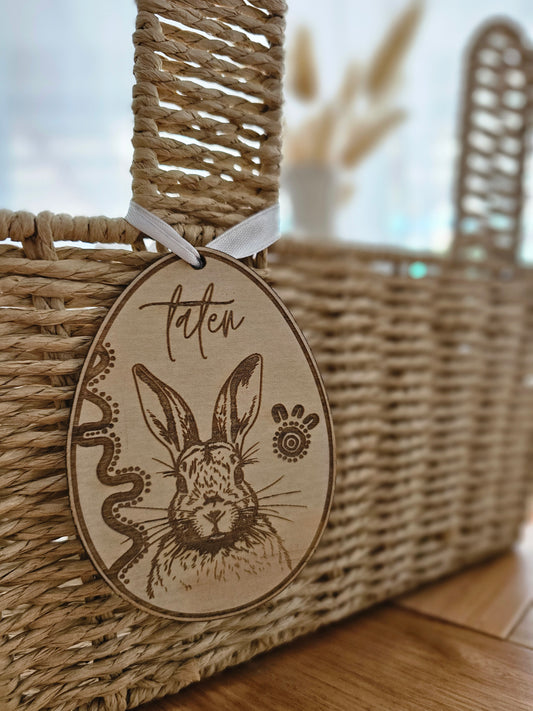 Aboriginal Custom Easter Egg Shape Tag