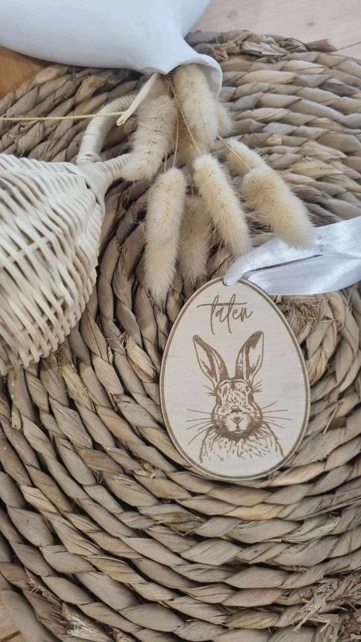 Custom Easter Egg Shape Tag