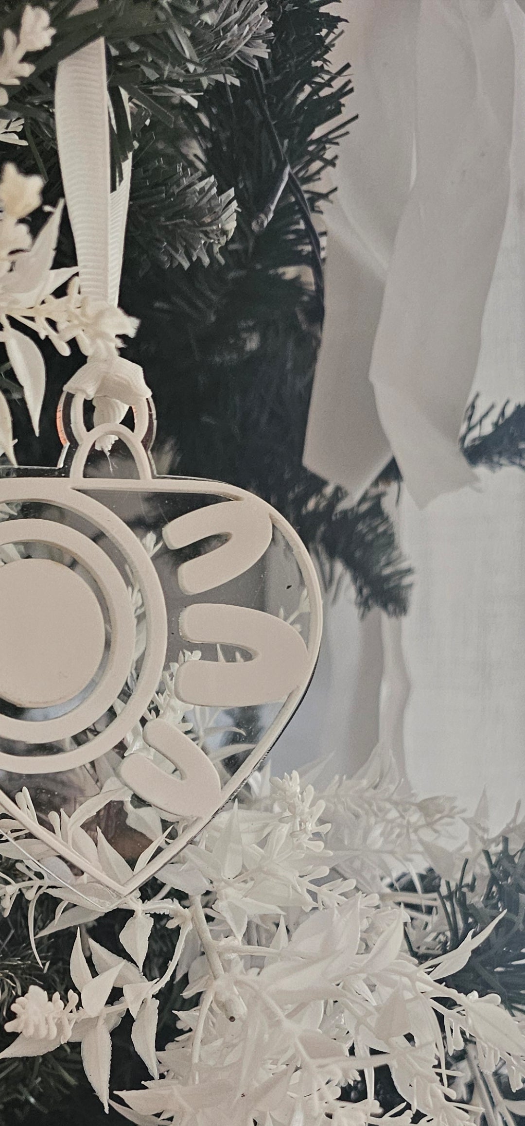 Aboriginal bauble 3 pack | clear & white