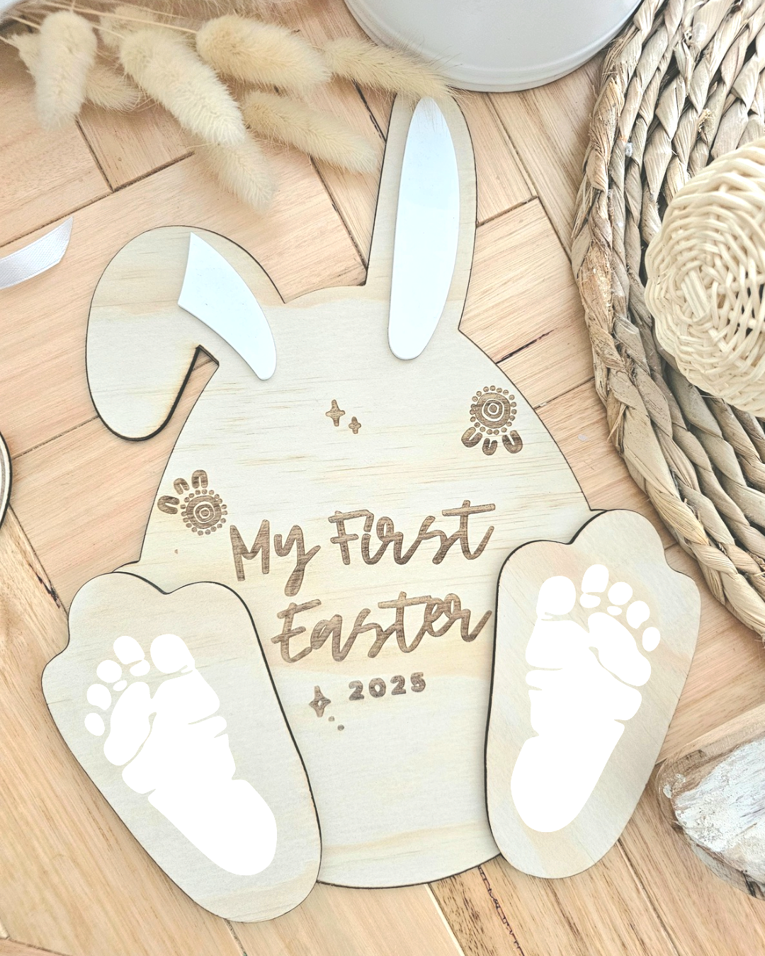 My First Easter Plaque - Add Bubs Footprints