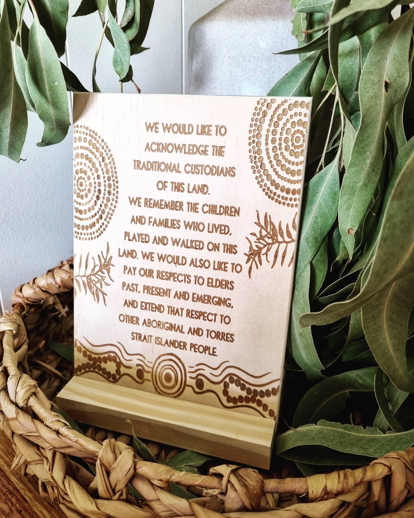 CUSTOM Acknowledgement Sign + Stand