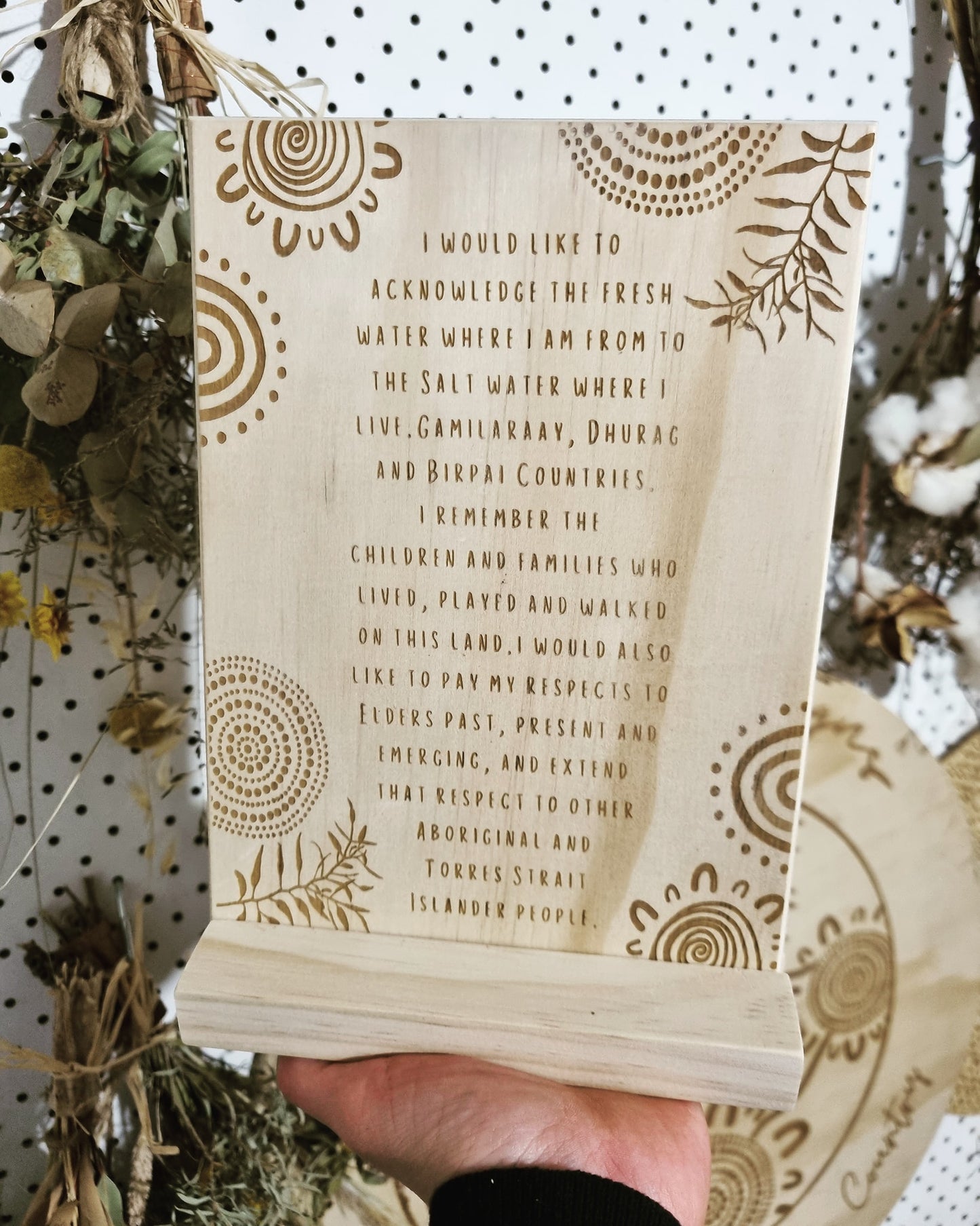 CUSTOM Acknowledgement Sign + Stand