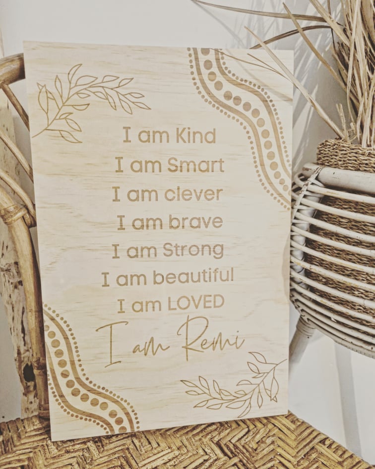 Personalised Affirmation Plaque