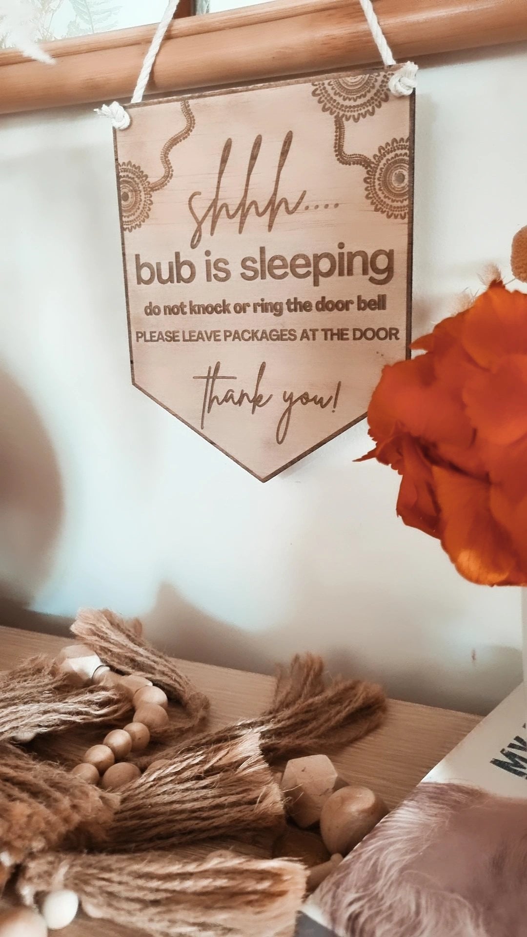 Shh.. Baby is sleeping sign