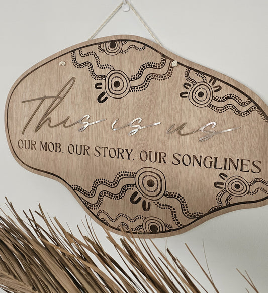 Wavy This Is Us Sign + Acrylic