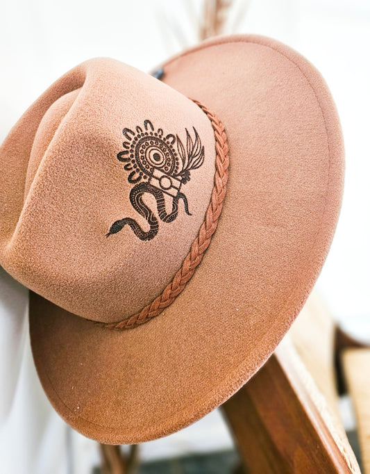 Aboriginal Style Fedora Hat | Brown