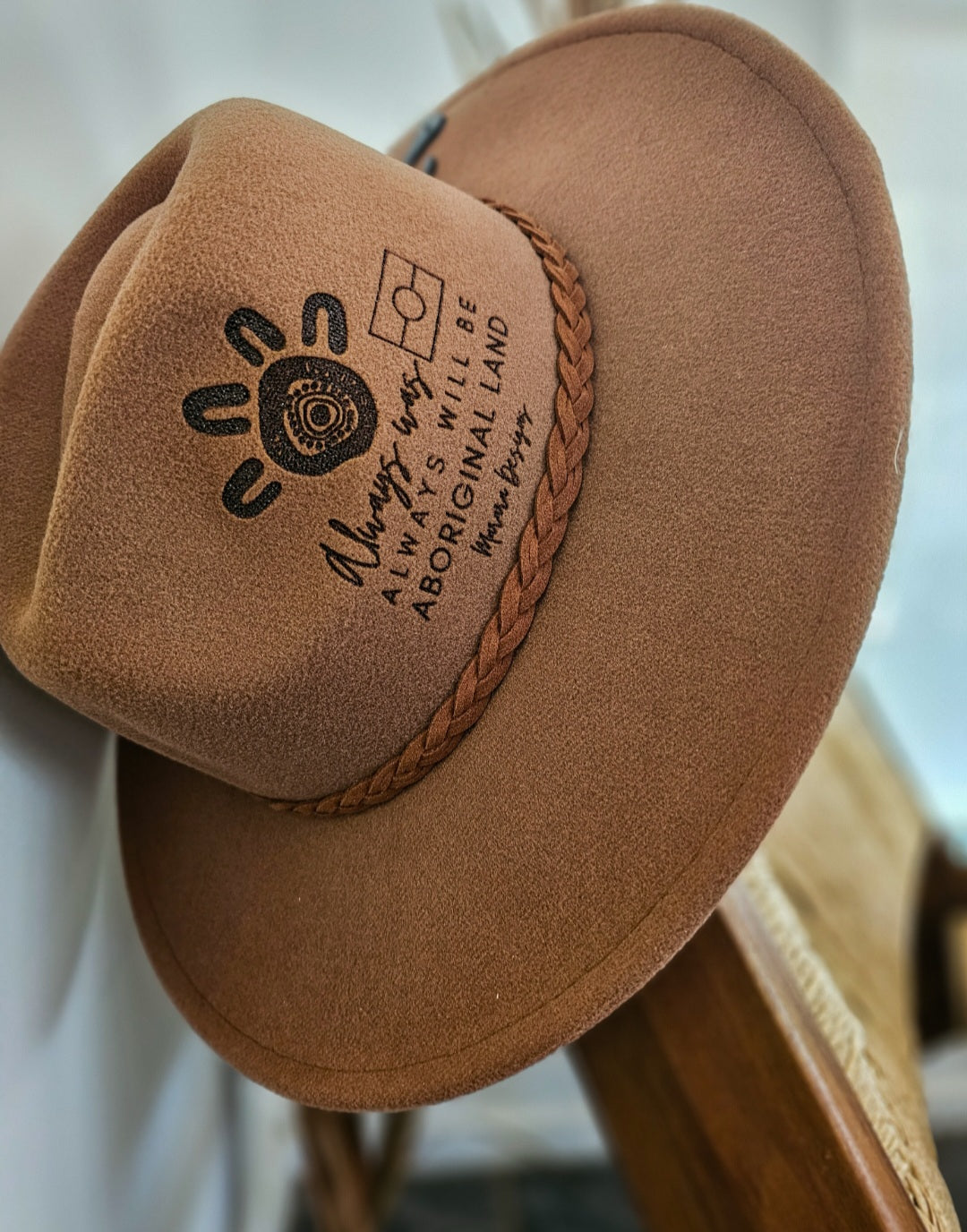 Aboriginal Style Fedora Hat | Brown