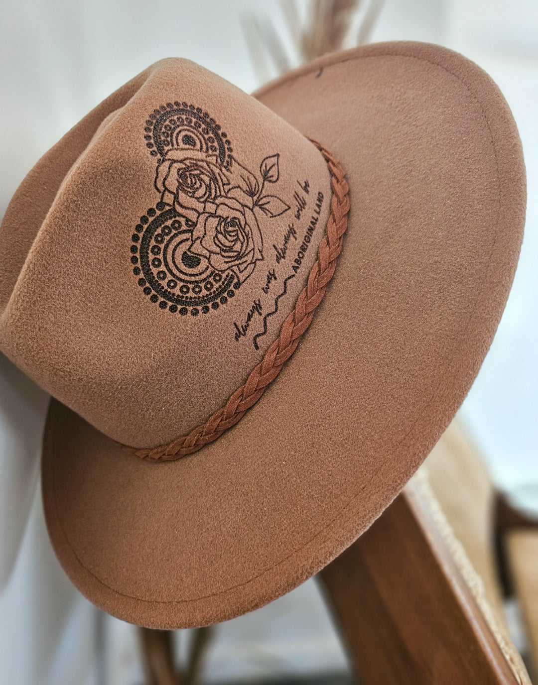 Aboriginal Fedora Style Hat | Brown