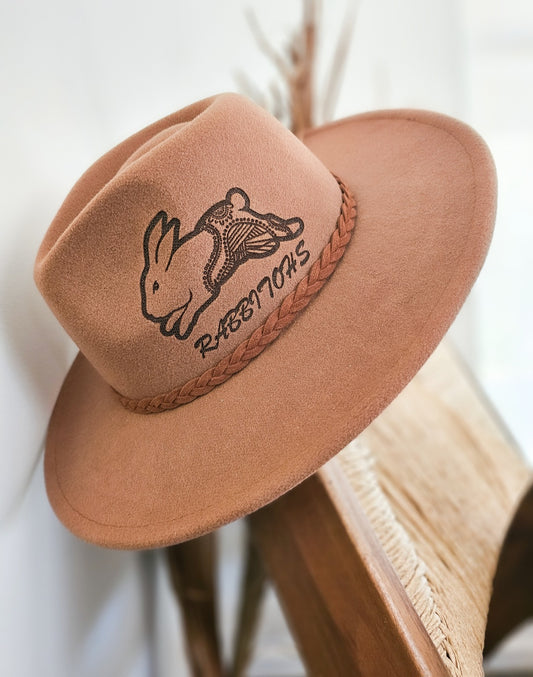 Aboriginal Style Fedora Style Hat | Brown