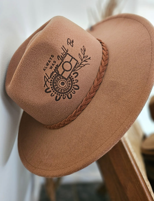 Aboriginal Fedora Style Hat | Brown