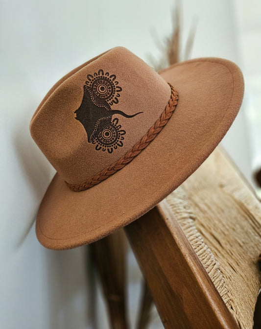 Aboriginal Fedora Style Hat | Brown