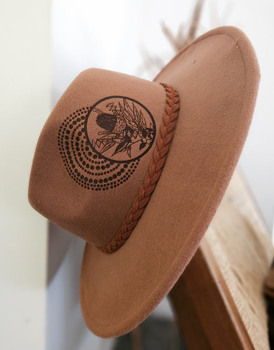 Aboriginal Fedora Style Hat | Brown