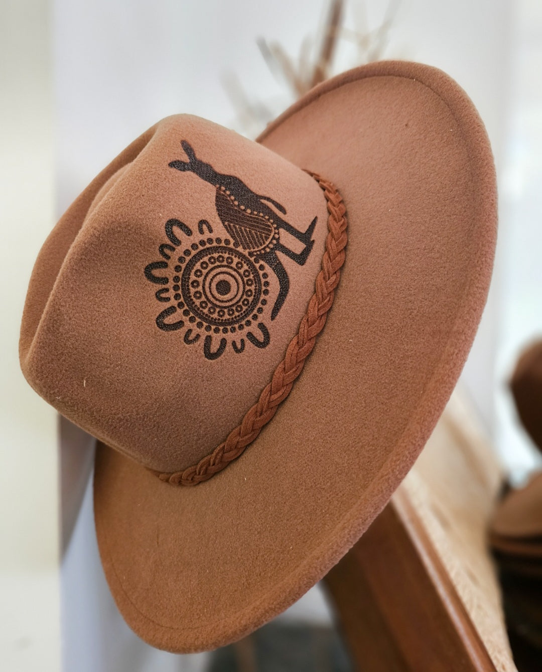 Aboriginal Fedora Style Hat | Brown