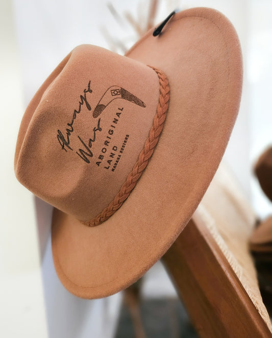 Aboriginal Fedora Style Hat | Brown