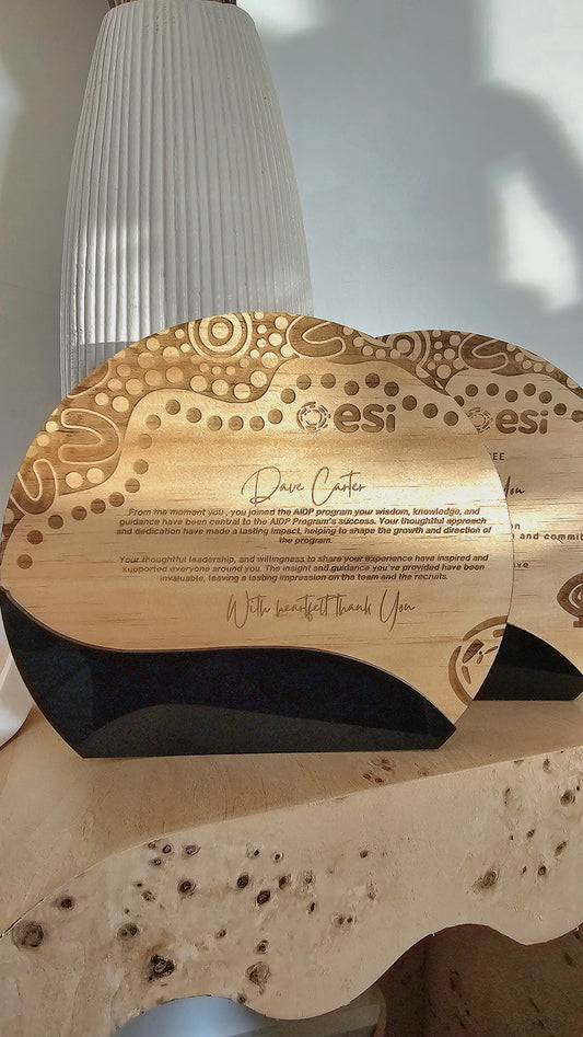 Wooden Half Circle Awards With Acrylic