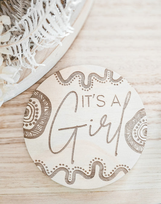 It's A Girl Plaque