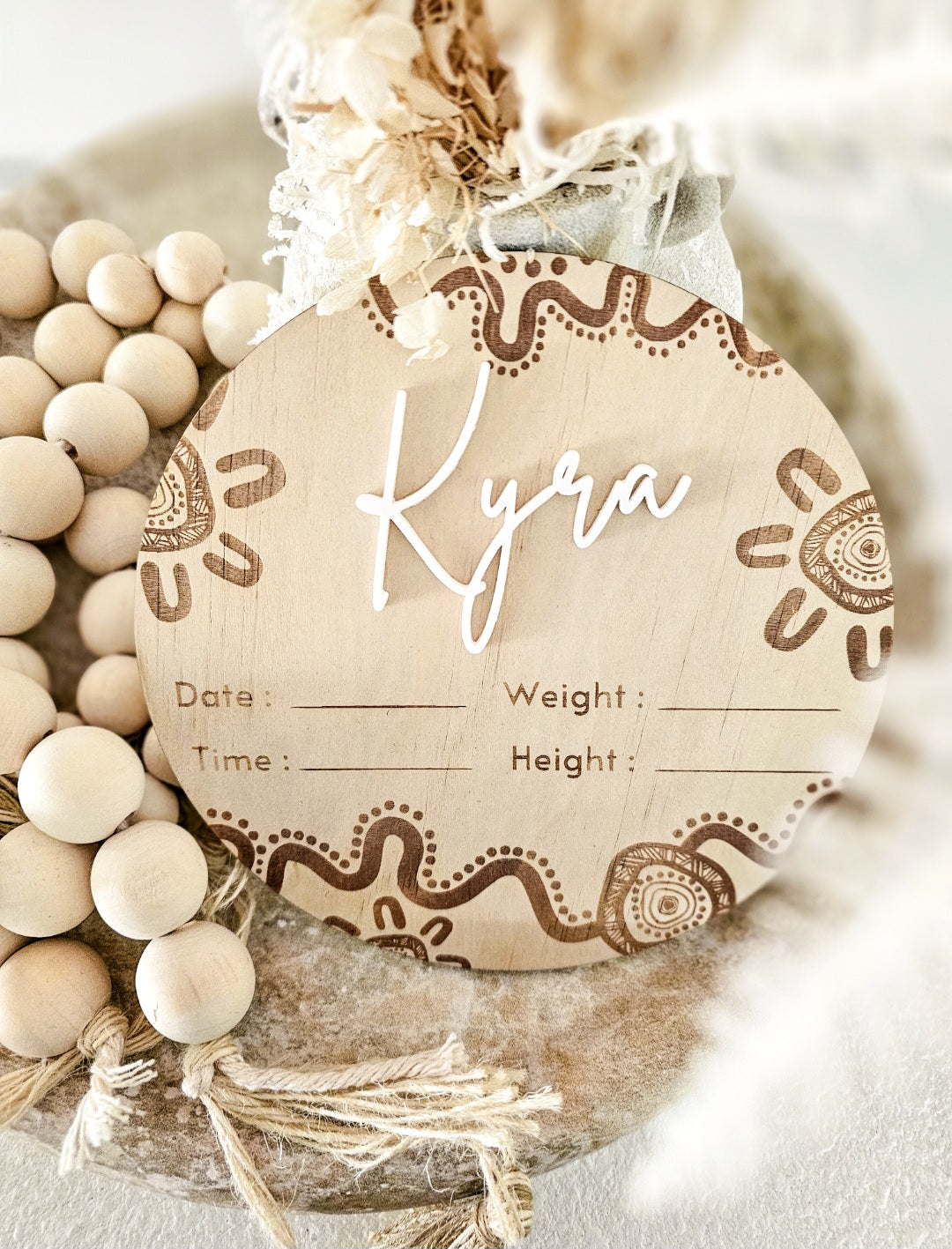 White Acrylic Name Plaque + Details