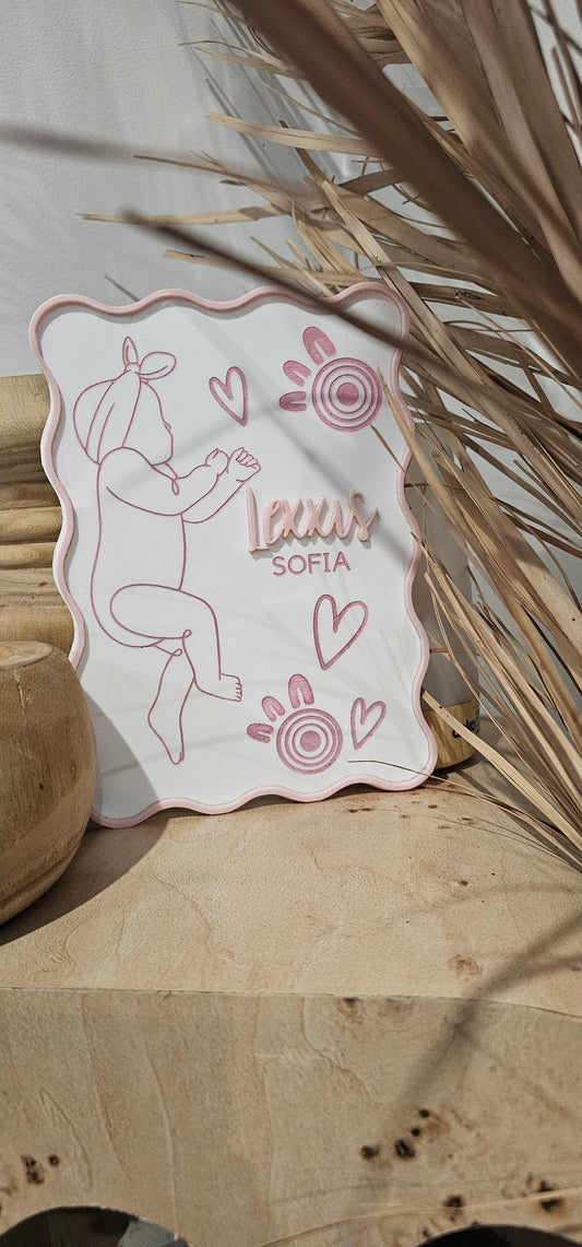 Baby girl sign- Acrylic Aboriginal Design