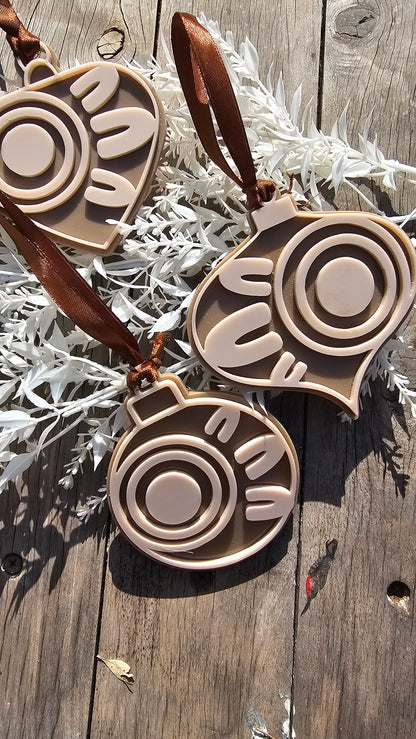 Aboriginal bauble 3 pack | mocha & latte