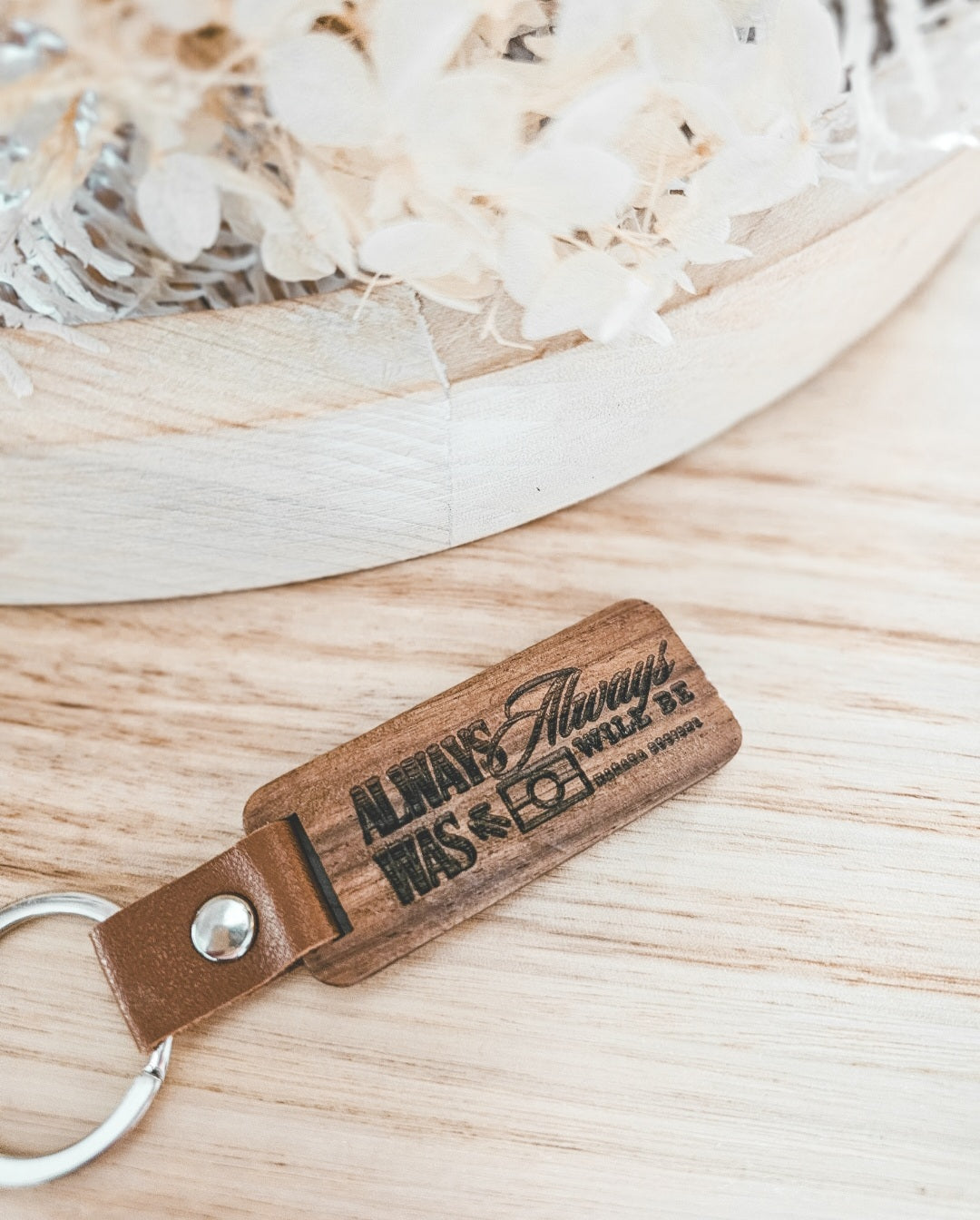 Keychain | Walnut Timber |Always Was – Marara Designs