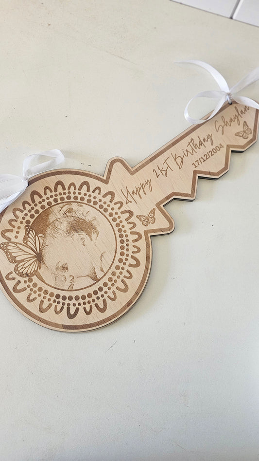 Photo Birthday keepsake Key