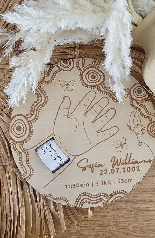 Custom Hospital Bracelet Plaque + Stand