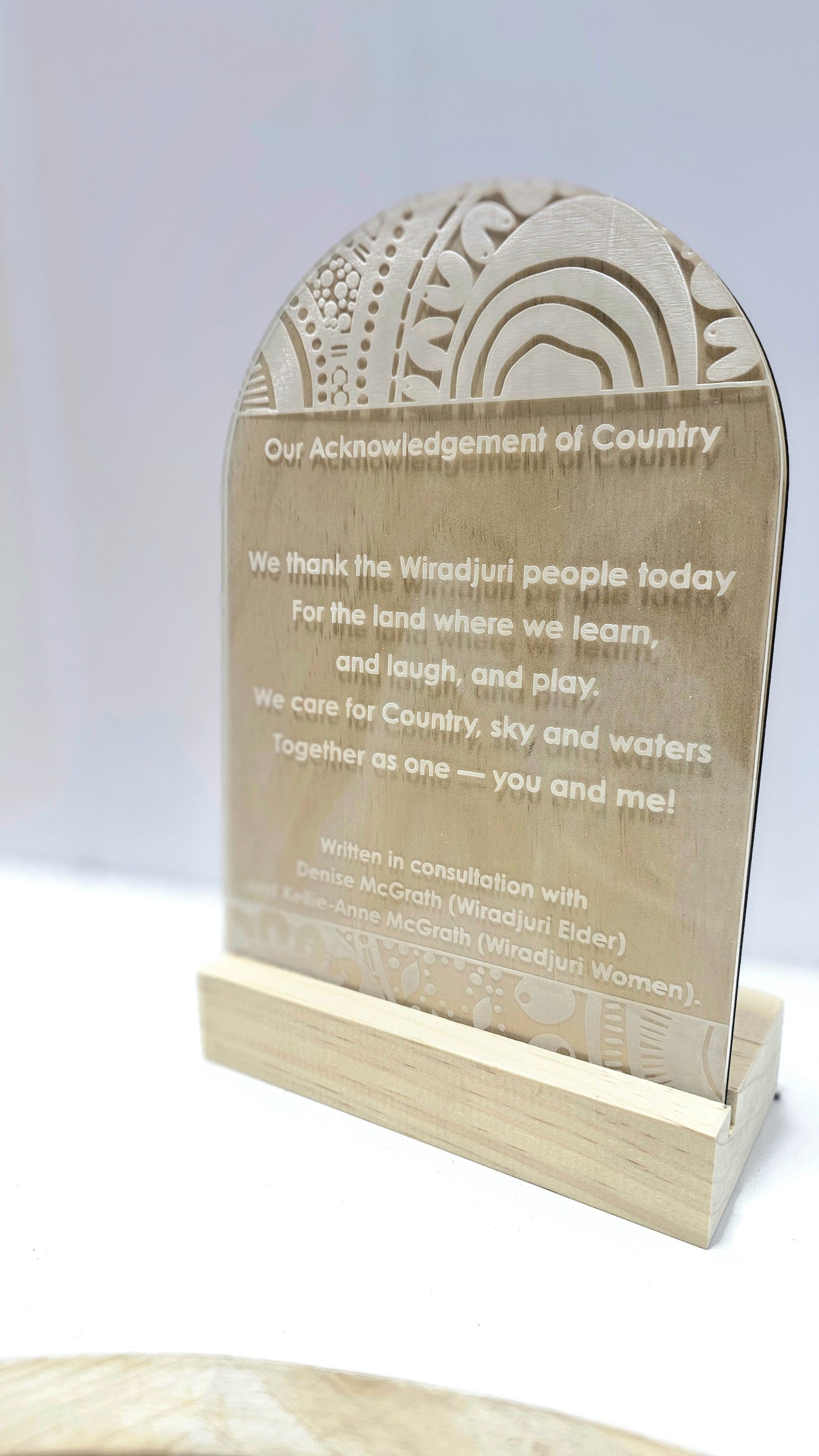 Custom a5 plaque + acrylic front