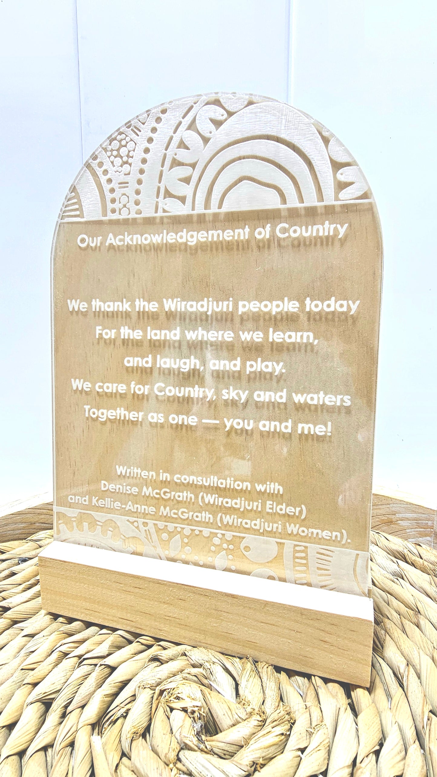 Custom a5 plaque + acrylic front