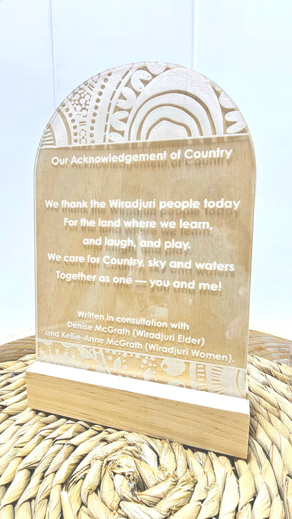 Custom a5 plaque + acrylic front