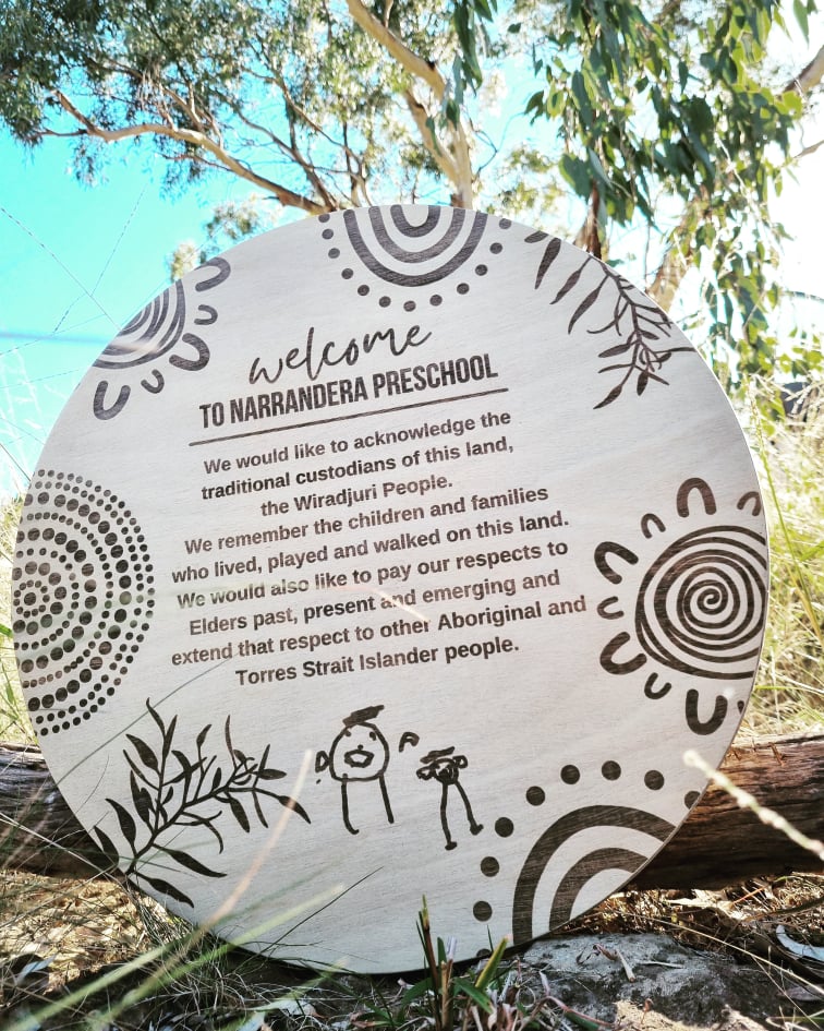 CUSTOM Acknowledgement of Country sign