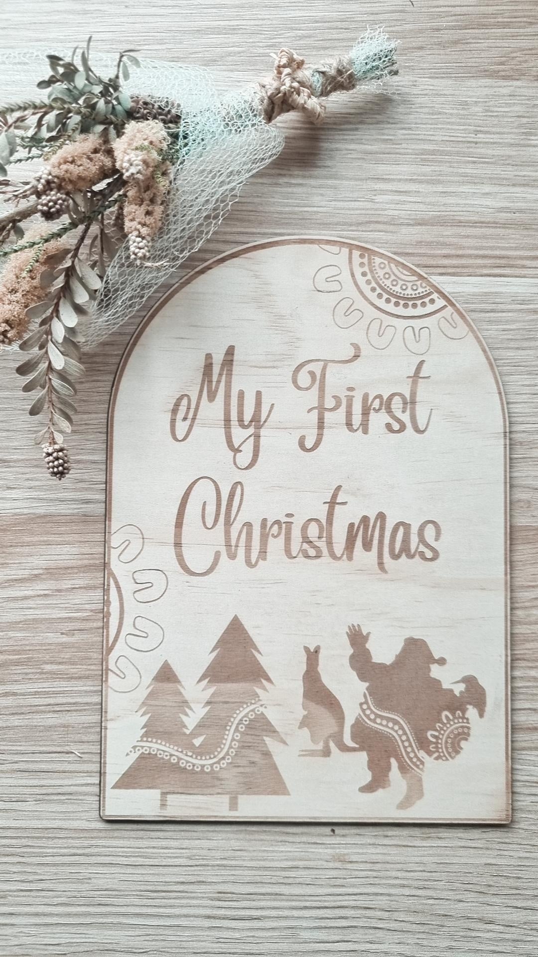 My First Christmas Milestone Card