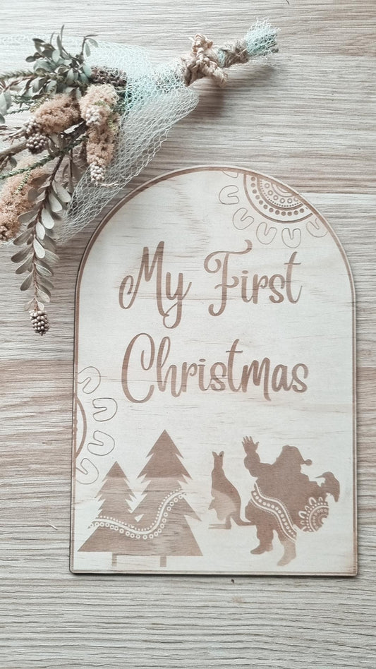 My First Christmas Milestone Card