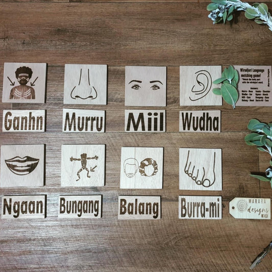 Wiradjuri Language Body Part Matching Game