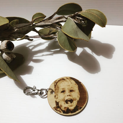 Wooden Key Chain- with photo